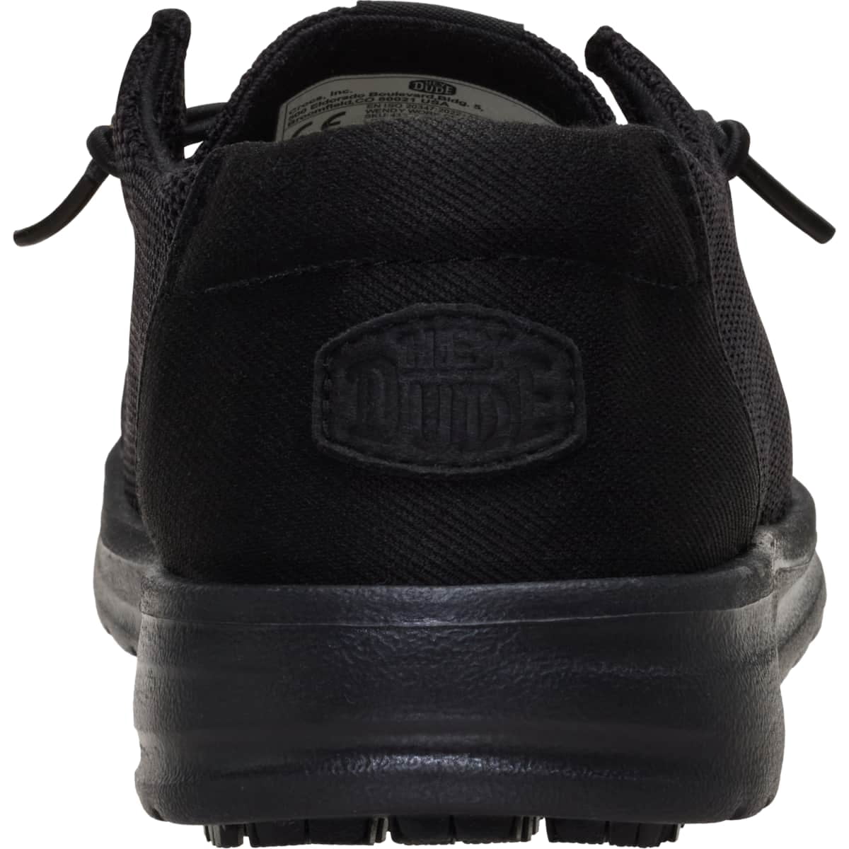 HEYDUDE Women Wendy Work CE Slip Resistant, Black, 8
