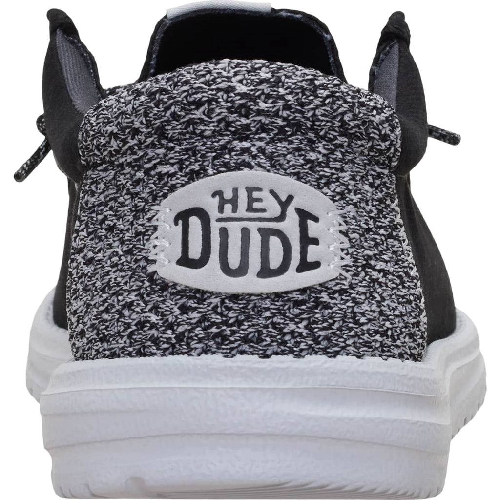 HEYDUDE Wally Heathered Knit, Black, 9