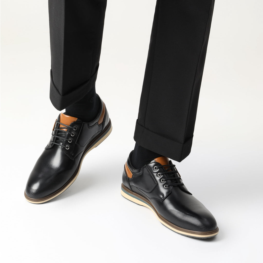 Bruno Marc Mens Casual Shoes Round Toe Classic Lace-up Oxford Shoes Dress Shoes LG19009M BROWN Size 8.5